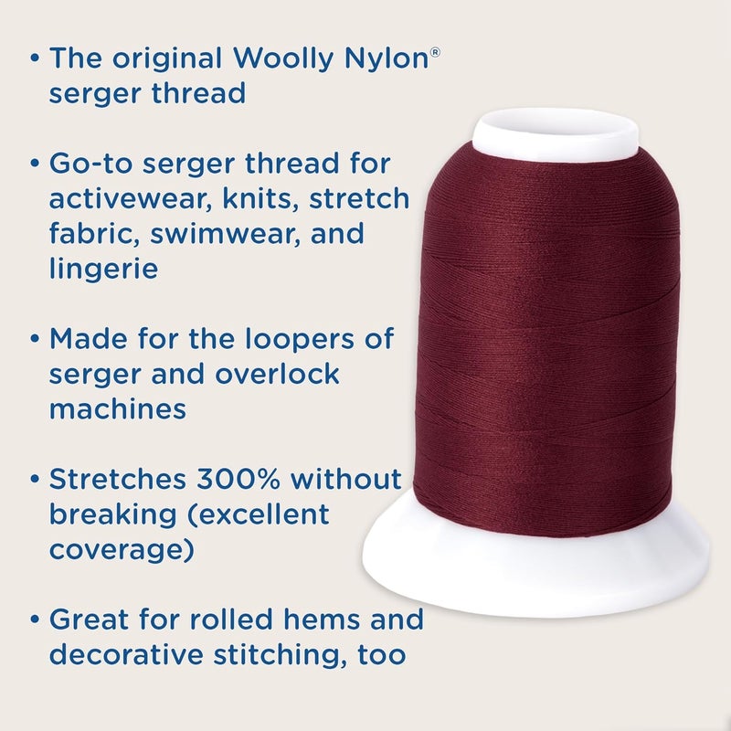 YLI Threads Woolly Nylon – Serger Thread for Stretch & Knit Fabrics – Black - Image 3